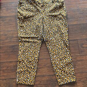 Leopard Print pixie ankle pants from old navy
